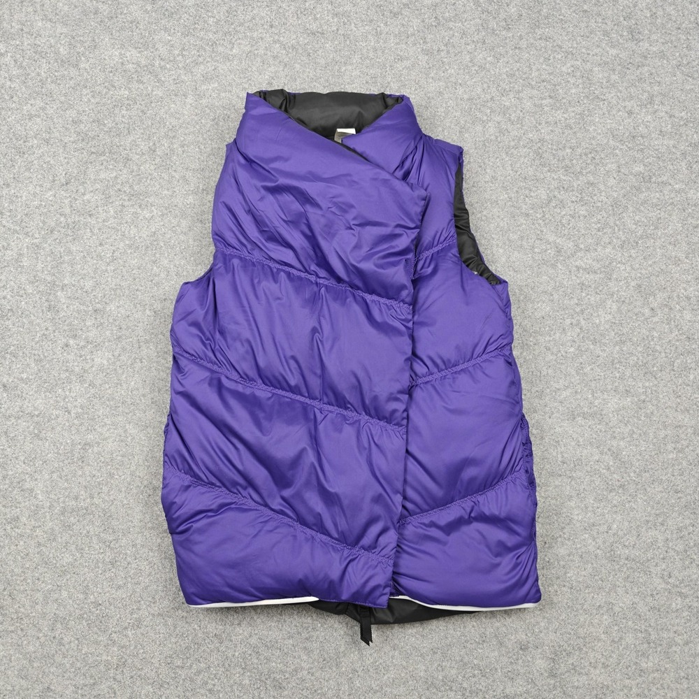 Ivivva‎ By Lululemon Vest Girls 8 Purple Black Reversible Down Puffer Quilted